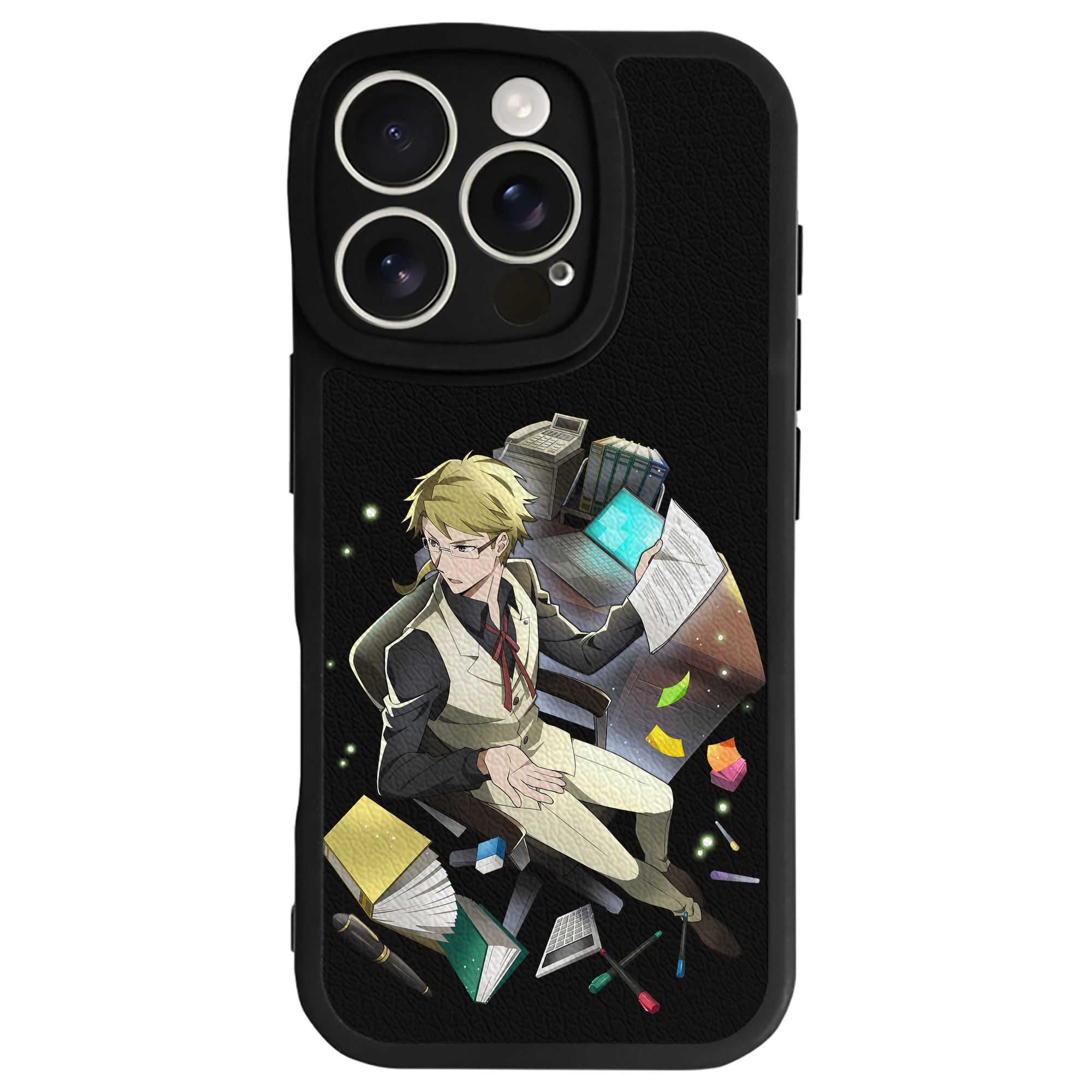 （画像用） 文豪ストレイドッグス Bungo Stray Dogs 【iPhone 16シリーズ対応】シリコンスマホケース（レザー調） 材質：シリコン